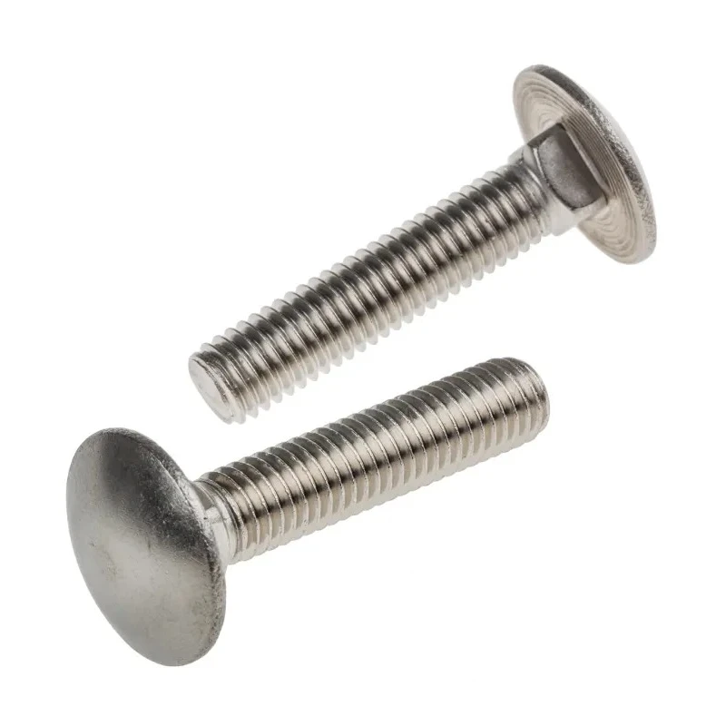 RS PRO Plain Stainless Steel Coach Bolt M8 x 40 mm Metric Thread Square Neck DIN 603 122-4428