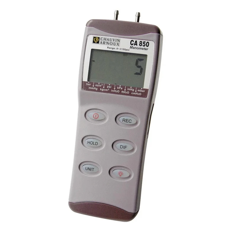 Chauvin Arnoux Differential Manometer CA 850 With 2 Pressure Ports, Max Pressure Measurement 6.89 bar P01184101