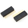 HARWIN M52 Series 10-Contact 1 Row 1.27 mm Pitch Straight Through Hole PCB Socket M52-5001045