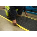 Coba Europe Interlinking Natural Rubber Anti-Fatigue Mat 900mm x 1.2m x 14mm Yellow Black BF010706
