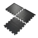 Coba Europe Interlinking Polyvinyl Chloride Anti-Fatigue Mat 500mm x 500mm x 15mm, Black DP010008