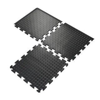 Coba Europe Interlinking Polyvinyl Chloride Anti-Fatigue Mat 500mm x 500mm x 15mm, Black DP010008