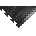 Coba Europe Interlinking Polyvinyl Chloride Anti-Fatigue Mat 500mm x 500mm x 15mm, Black DP010008