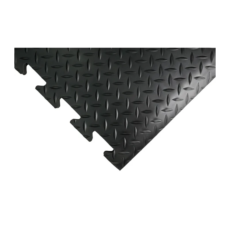 Coba Europe Interlinking Polyvinyl Chloride Anti-Fatigue Mat 500mm x 500mm x 15mm, Black DP010008