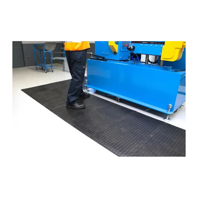 Coba Europe Interlinking Polyvinyl Chloride Anti-Fatigue Mat 500mm x 500mm x 15mm, Black DP010008