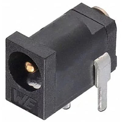 Wurth Elektronik WR-DC Right Angle DC Socket 2A 30V Panel Mount Length 5mm Tin Gold 694103303002