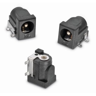 Wurth Elektronik WR-DC Right Angle DC Power Socket 5A 24V PCB Mount Length 9mm Gold Tin 694106106102