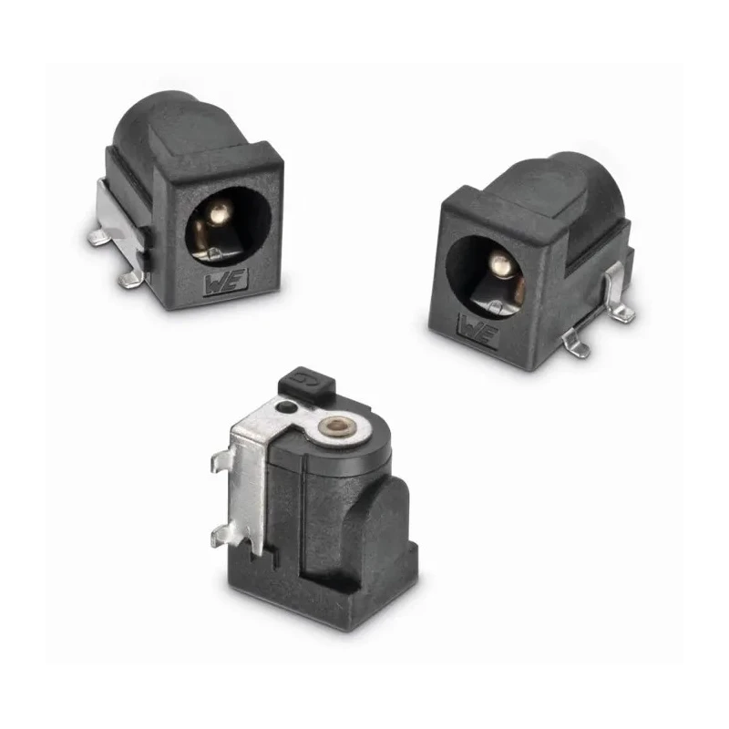 Wurth Elektronik WR-DC Right Angle DC Power Socket 5A 24V PCB Mount Length 9mm Gold Tin 694106106102