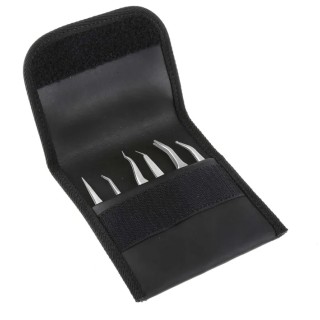 Bernstein Stainless Steel ESD Safe Tweezer Set, 6 Pieces Precision Surface Mount, Anti-Magnetic, Anti-Acid 5-050