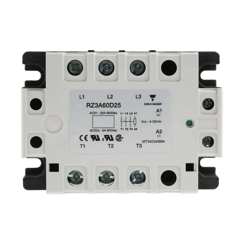 Carlo Gavazzi RZ3A Series Solid State Relay Panel Mount, 25 A Load Current, 660 V Load Voltage, 32V Control Voltage 