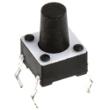 TE Connectivity IP67 Black Tactile Switch Button 4.9 mm SPST 50mA 24 V dc Through Hole 3-1825910-5