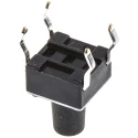 TE Connectivity IP67 Black Tactile Switch Button 4.9 mm SPST 50mA 24 V dc Through Hole 3-1825910-5