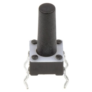 TE Connectivity IP67 Black Tactile Switch Button 9.4 mm SPST 50mA 24 V dc Surface Mount 2-1825910-7