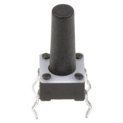 TE Connectivity IP67 Black Tactile Switch Button 9.4 mm SPST 50mA 24 V dc Surface Mount 2-1825910-7