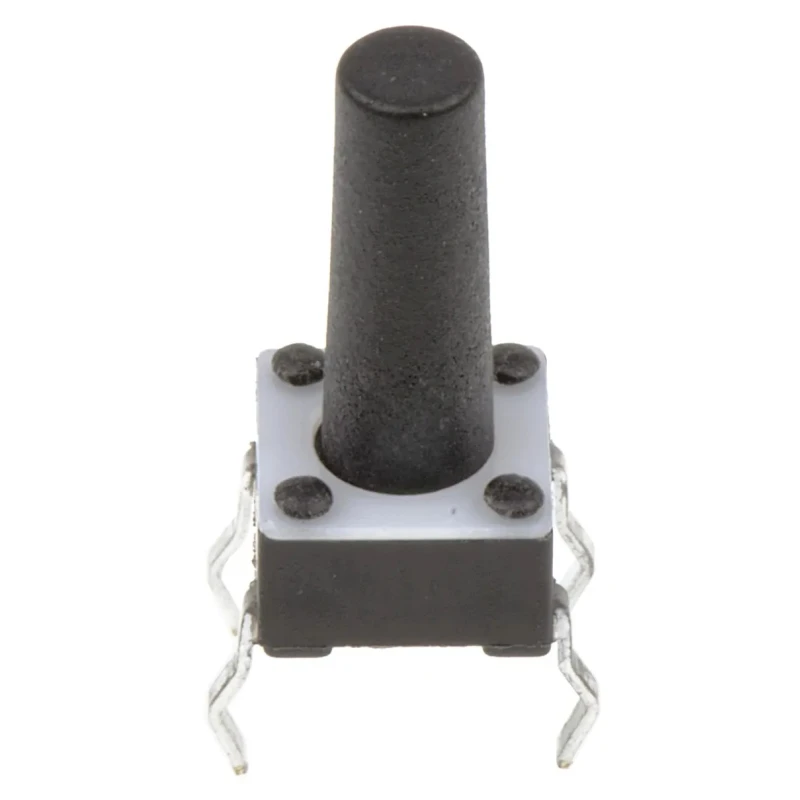TE Connectivity IP67 Black Tactile Switch Button 9.4 mm SPST 50mA 24 V dc Surface Mount 2-1825910-7