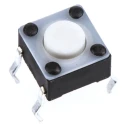 TE Connectivity IP67 Black Tactile Switch Button, 0.7 mm Actuator Length, SPST 50mA 24 V DC, Surface Mount 1825910-2