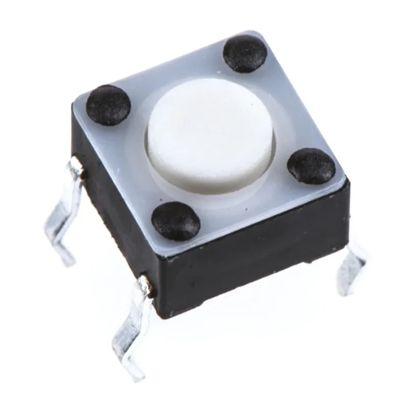 TE Connectivity IP67 Black Tactile Switch Button, 0.7 mm Actuator Length, SPST 50mA 24 V DC, Surface Mount 1825910-2