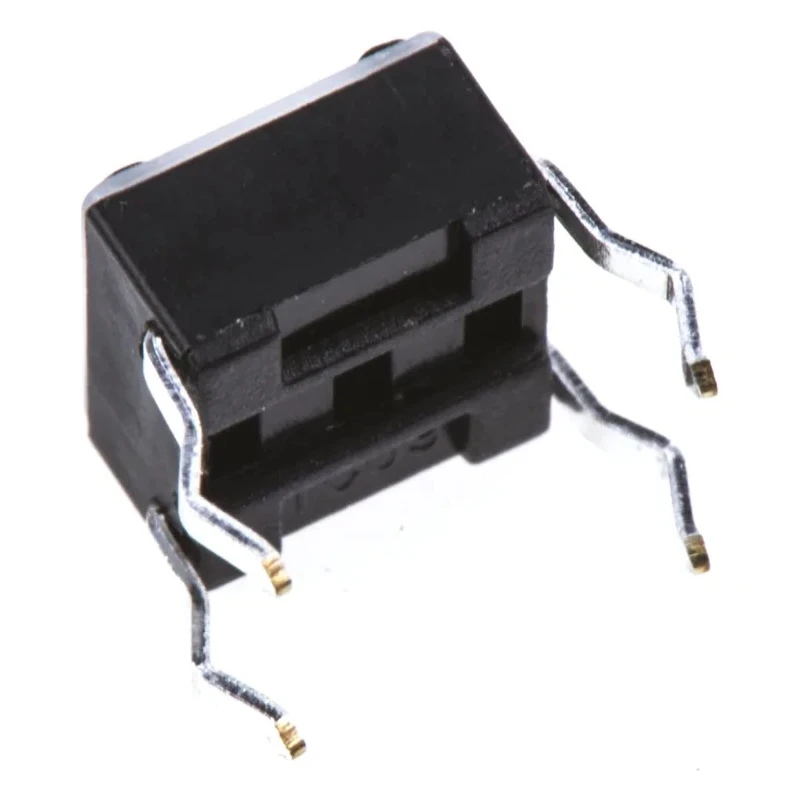 TE Connectivity IP67 Black Tactile Switch Button, 0.7 mm Actuator Length, SPST 50mA 24 V DC, Surface Mount 1825910-2