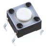 TE Connectivity IP67 Black Tactile Switch Button 0.7 mm Actuator Length SPST 50mA 24V dc Surface Mount 1825910-2