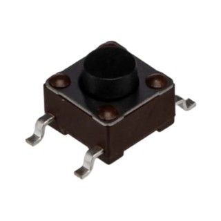 TE Connectivity IP67 Black Tactile Switch Button 1.4 mm Actuator SPST 50mA 12 V ac 115 V dc Surface 4-1437565-1