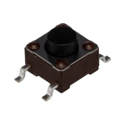 TE Connectivity IP67 Black Tactile Switch Button 1.4 mm Actuator SPST 50mA 12 V ac 115 V dc Surface 4-1437565-1