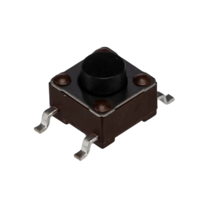 TE Connectivity IP67 Black Tactile Switch Button 1.4 mm Actuator SPST 50mA 12 V ac 115 V dc Surface 4-1437565-1