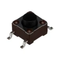 TE Connectivity IP67 Black Tactile Switch Button 1.4 mm SPST 50mA 12 V AC 115 V DC Surface Mount 4-1437565-1