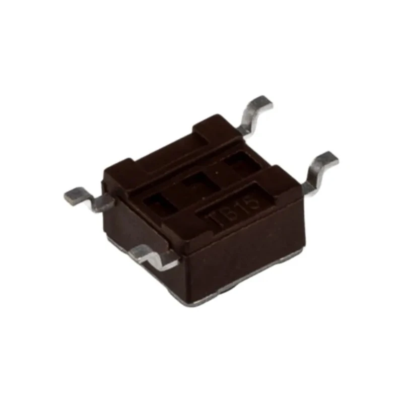 TE Connectivity IP67 Black Tactile Switch Button 1.4 mm SPST 50mA 12 V AC 115 V DC Surface Mount 4-1437565-1