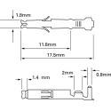 TE Connectivity Mini-Universal MATE-N-LOK Series Female Crimp Terminal 7A Current Gold Plated Brass Contact 170365-3