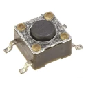 TE Connectivity IP67 Black Tactile Switch Button 0.7 mm Actuator Length SPST 50mA 12V AC 115V DC Surface Mount 2-1437565-7