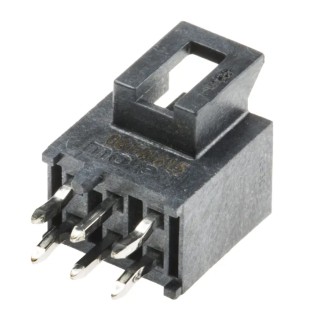 Molex 105310 Series Straight Through Hole PCB Header, 6 Contacts, 2 Row, 2.5 mm Pitch, Shrouded, Brass 105310-1206