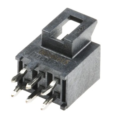 Molex 105310 Series Straight Through Hole PCB Header, 6 Contacts, 2 Row, 2.5 mm Pitch, Shrouded, Brass 105310-1206