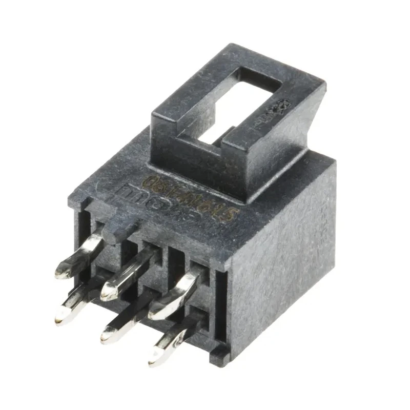 Molex 105310 Series Straight Through Hole PCB Header, 6 Contacts, 2 Row, 2.5 mm Pitch, Shrouded, Brass 105310-1206