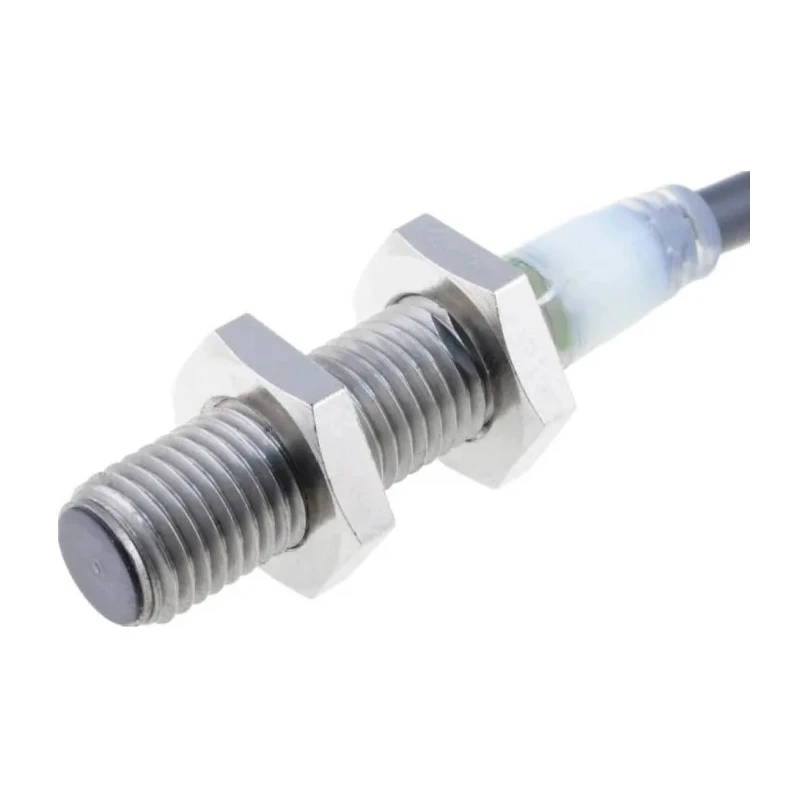 Omron Threaded Barrel Inductive Proximity Sensor M8 Stainless Steel 2 mm Detection, IP67 IP69K, 24V dc E2A-S08KS02-WP-C1 2M
