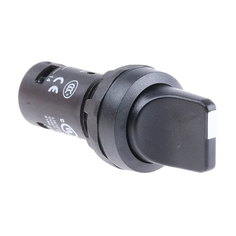 ABB Selector Switch Heads Short Handle Black SPDT 22 mm Cutout Diameter 2 Positions 1SFA619200R1076 C2SS1-10B-11
