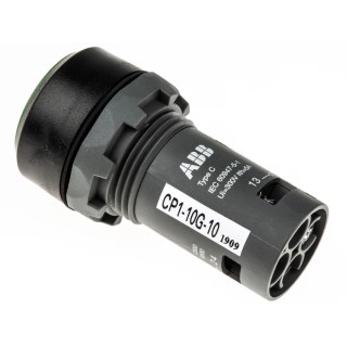ABB Compact Series Push Button Switch Momentary Panel Mount 22 mm Cutout SPST IP69K 250V 240V 1SFA619100R1012 CP1-10G-10