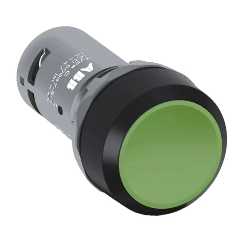 ABB Compact Series Push Button Switch Momentary Panel Mount 22 mm Cutout SPST IP69K 250V 240V 1SFA619100R1012 CP1-10G-10