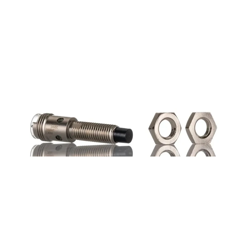 Omron Threaded Barrel Inductive Proximity Sensor M8 PNP 24V dc 4mm Detection 240V ac 32V dc 200mA E2A-S08KN04-M1-B1