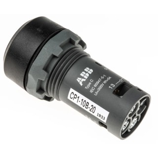 ABB Compact Series Push Button Switch Momentary Panel Mount 22 mm Cutout DPST IP69K 250V 240V 1SFA619100R1026 CP1-10B-20