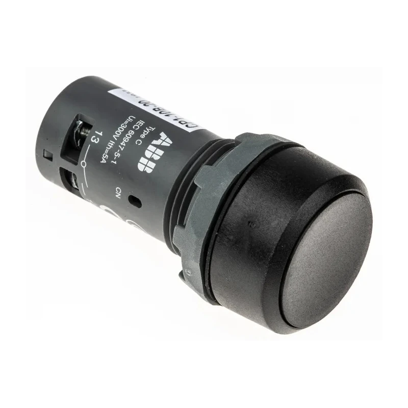 ABB Compact Series Push Button Switch Momentary Panel Mount 22 mm Cutout DPST IP69K 250V 240V 1SFA619100R1026 CP1-10B-20