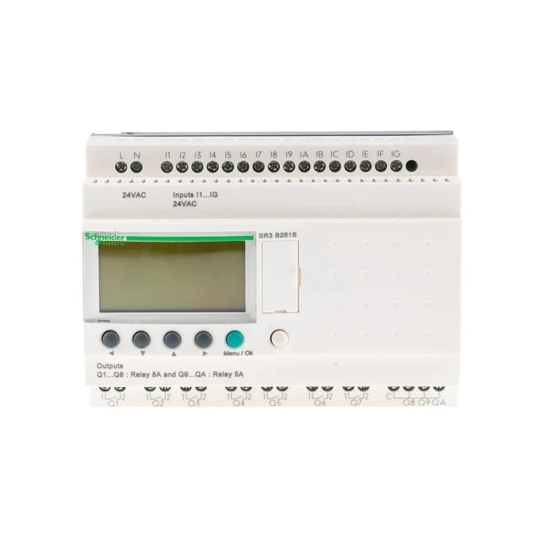 Schneider Electric Zelio Logic Series Logic Module, 16-Input, Discrete Input, 10 Relay Outputs, 24V AC Supply SR3B261B