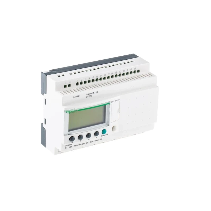 Schneider Electric Zelio Logic Series Logic Module, 16-Input, Discrete Input, 10 Relay Outputs, 24V AC Supply SR3B261B
