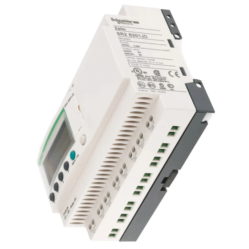 Schneider Electric Zelio Logic Series Logic Module, 12-Input Analogue, 8 Relay Outputs, 12V DC, DIN Rail Mount SR2B201JD