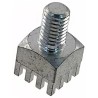 Wurth Elektronik Brass Screw Terminal, Vertical Orientation, 180A Current, 16 Legs, 4 Rows, M5 Screw Size, REDCUBE 7461383