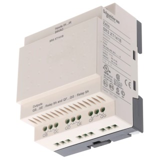 Schneider Electric Zelio Logic I/O Module 8-Input, Discrete Input, 6 Outputs Relay Output 24V AC SR3XT141B