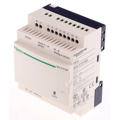 Schneider Electric Zelio Logic Series Logic Module 8-Input, Discrete and Analogue Input, 4 Relay Outputs, 24V DC SR2E121BD