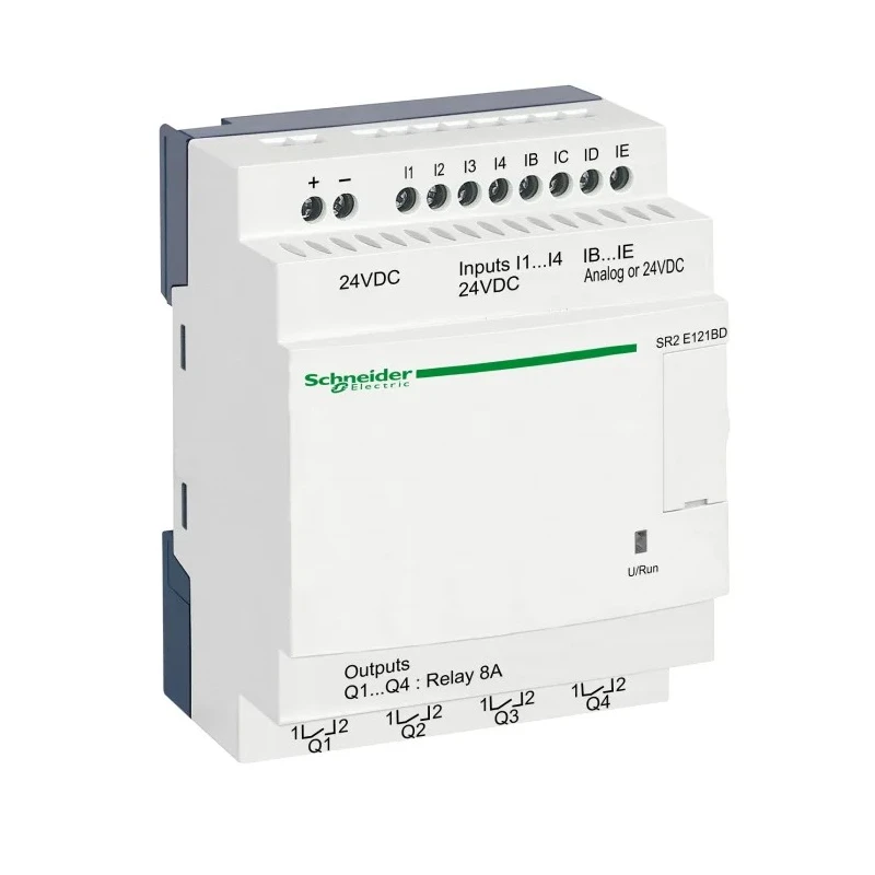Schneider Electric Zelio Logic Series Logic Module 8-Input, Discrete and Analogue Input, 4 Relay Outputs, 24V DC SR2E121BD