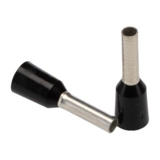 JST Insulated Crimp Bootlace Ferrule 8 mm Pin Length 1.7 mm Pin Diameter Black to 16 AWG Wire Size FTR1.5-8