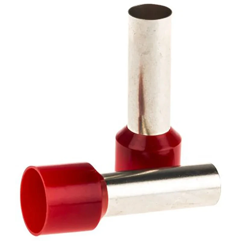 JST Insulated Crimp Bootlace Ferrule Red, Polypropylene Insulation, 16 mm Pin Length, 8.3 mm Pin Diameter, Red to 2 FWE35-16