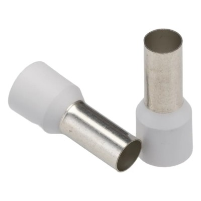JST FWE Insulated Crimp Bootlace Ferrule 12 mm Pin Length 5.8 mm Pin Diameter White to 6 AWG Wire Size FWE16-12